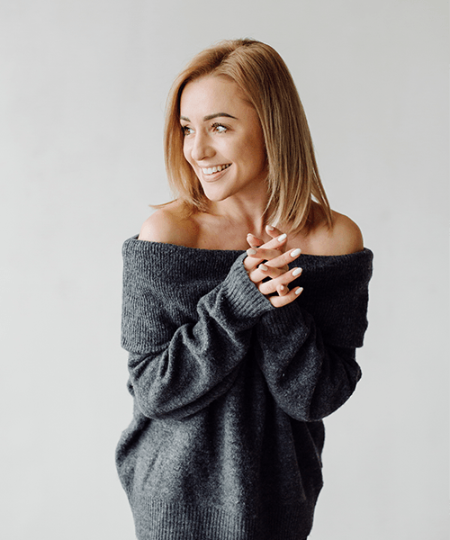 Black Coloured Knitted Lycra Dress